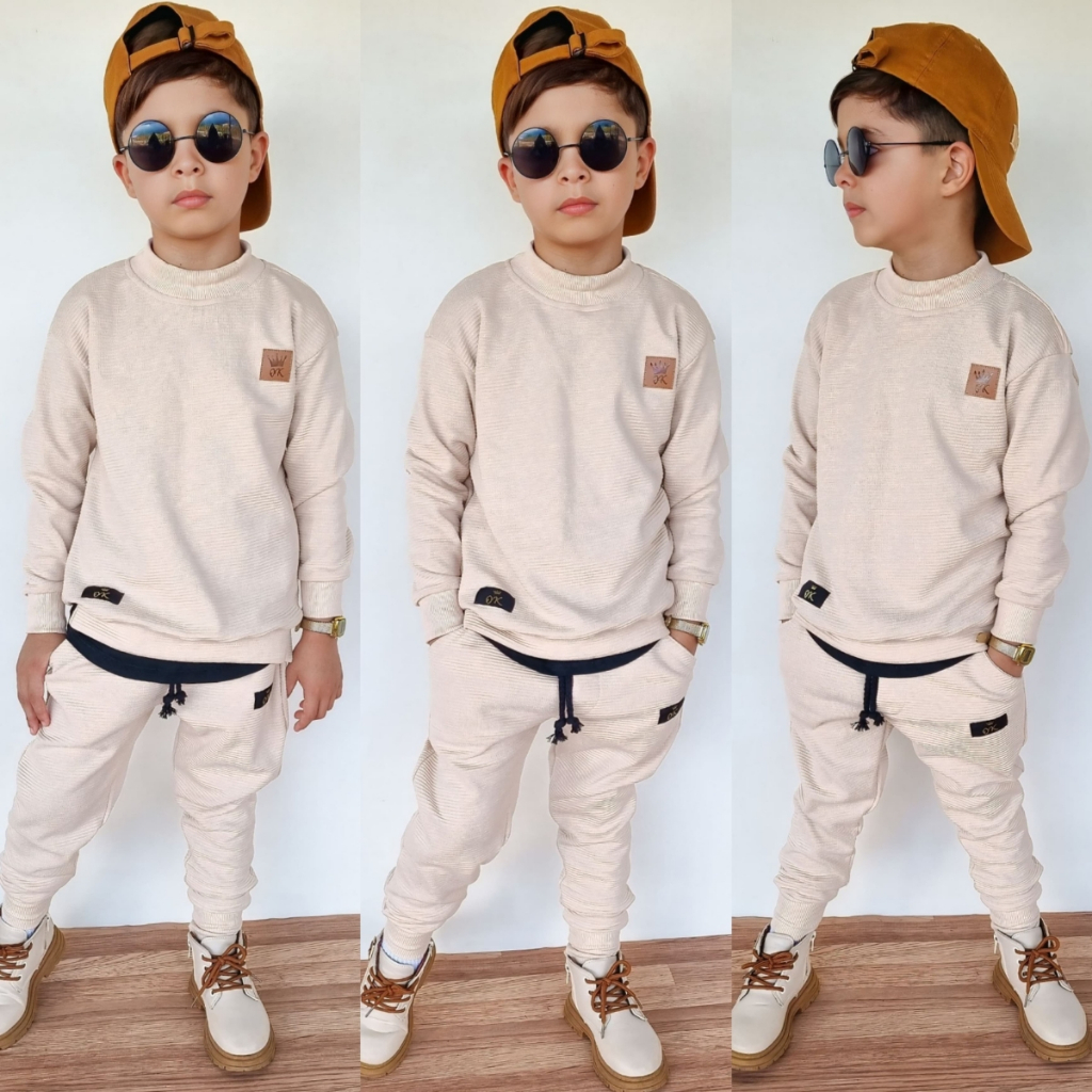 Conjunto Inverno Infantil Juvenil Moletinho Blusa e Calça