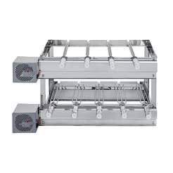 Churrasqueira Gira Grill DUPLA 100% Inox - 9 Espetos Giratórios | 2 andares, 2 motores