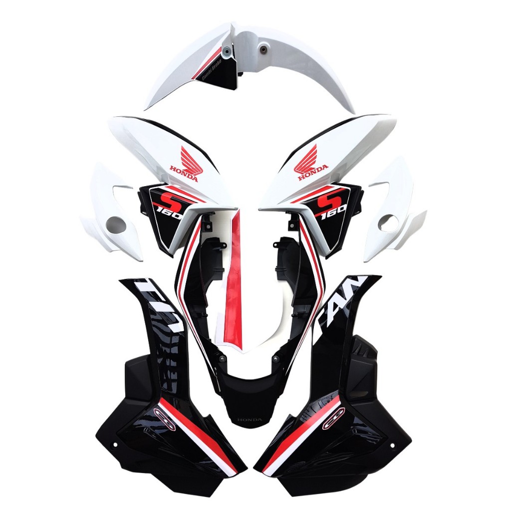 Kit Carenagens Titan 160s 2020 Par de Abas do Tanque + Tampa Lateral + Bananinhas + Rabeta + Paralama da Titan 160s 2020 em Oferta na Shopee