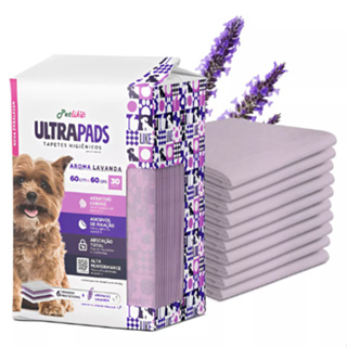 Tapete Higiênico Pet Aroma Lavanda UltraPads 60x60cm 30 Unidades em Oferta na Shopee