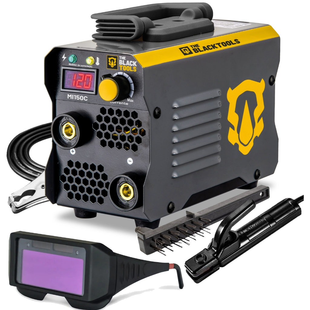 Maquina Inversora De Solda 120a 220v Com Óculos Automático The Black Tools em Oferta na Shopee