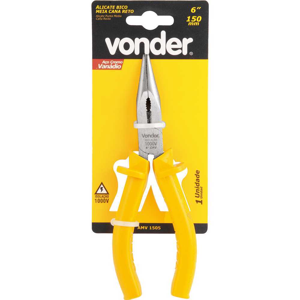 Alicate Bico Eletricista Fios Arames 6 Isolado 1000v Vonder 3662061500
