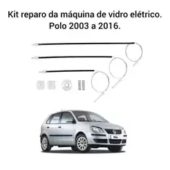KIT REPARO MÁQUINA DE VIDRO ELETRICO POLO DIANTEIRO DIR/ESQ ANO 2003 Á 2016