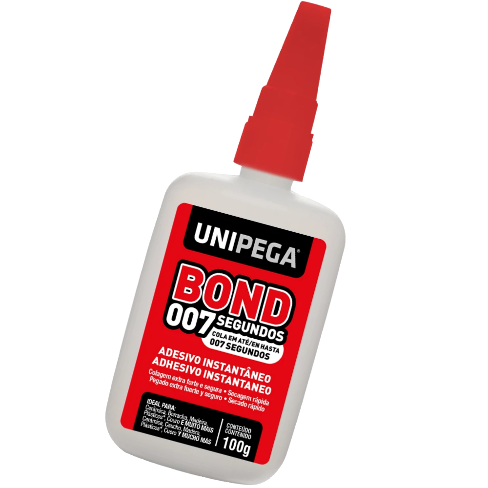Cola Instantânea Super Bond 007 Unipega 100g Adesiva Secagem Rápida em Oferta na Shopee