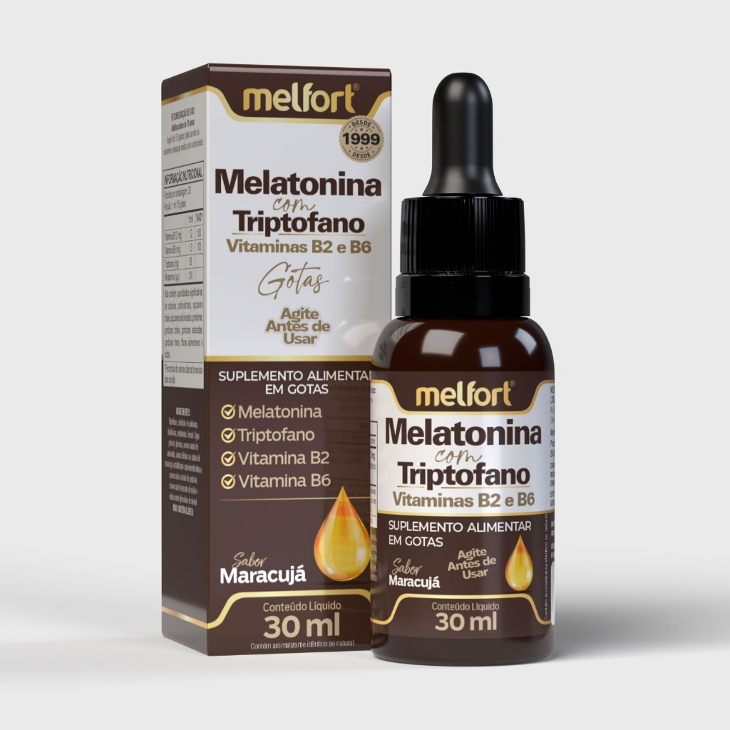 Melatonina com Triptofano Vitamina B2 Vitamina B6 30ml em Oferta na Shopee