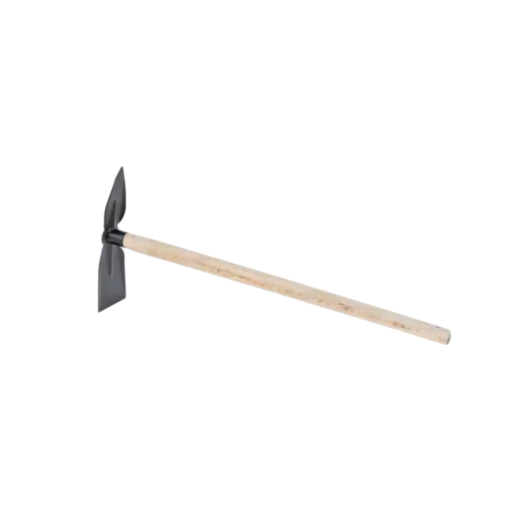 Sacho Coração ou Duas pontas Com cabo Madeira 70cm Para Prospecção Jardim Enxadinha