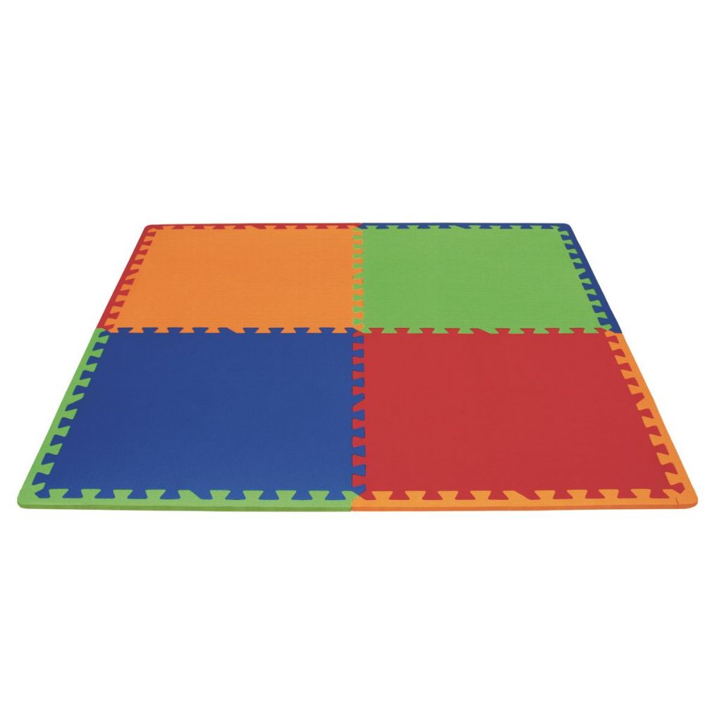 Tapete Tatame Eva Play Mat Infantil 4pçs Borda 52x52cm 8mm Criança Academia Treino Quarto Sala Colorido Brincar Kids