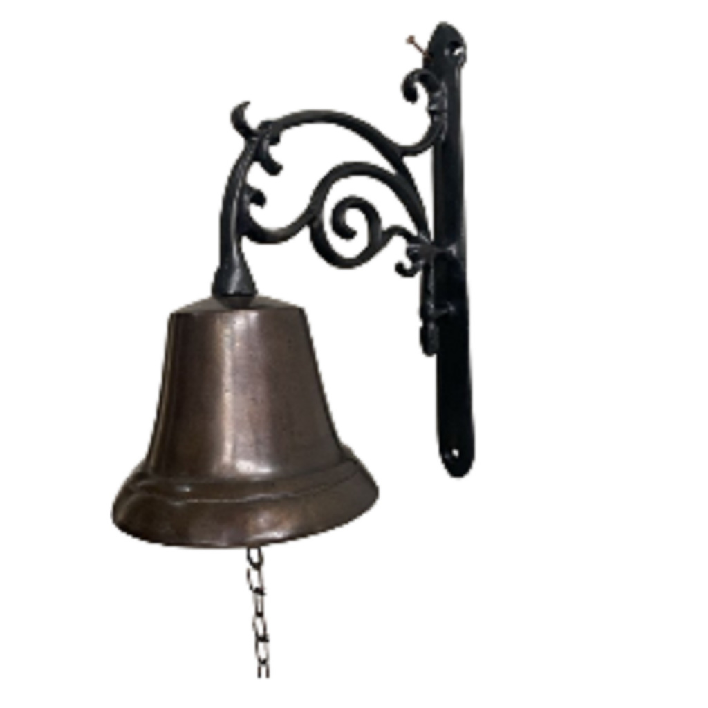 Sino Parede Rustico Bronze Oxidado Presente Utilidade Casa Sitio Granja Portaria Portão Decoração Utilidade Loja Escola