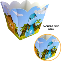 10~40 CACHEPÔ FESTA DINO BABY 8,5X8,5X7,8 CM (CHOCO)