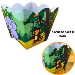 10~40 CACHEPÔ FESTA SAFARI BABY DECORAÇÃO FESTA SAFARI (CHOCO)
