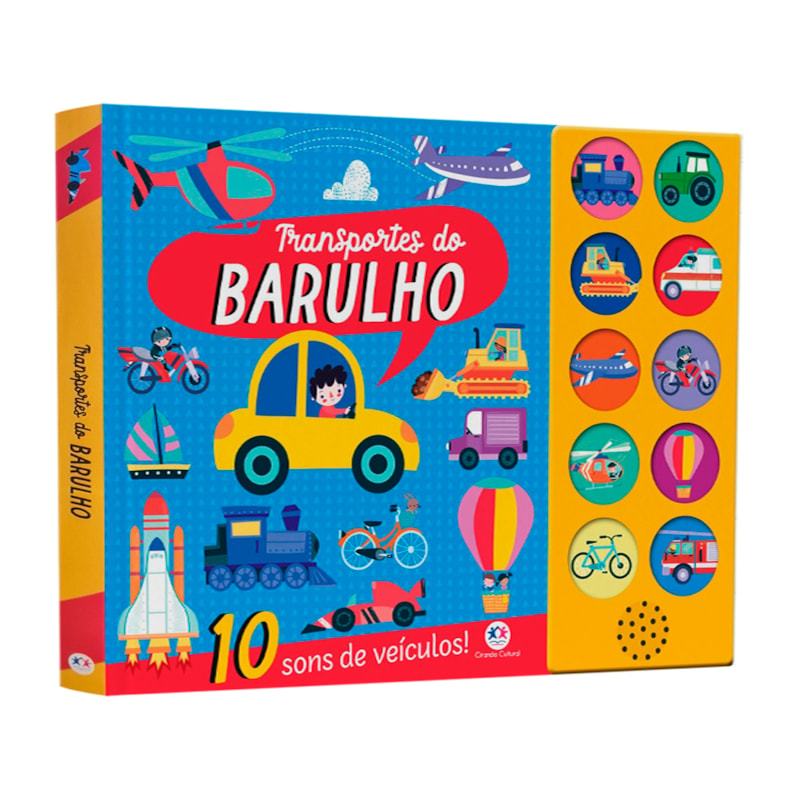 Livro Transportes do Barulho | 10 Sons de Veículos! em Oferta na Shopee