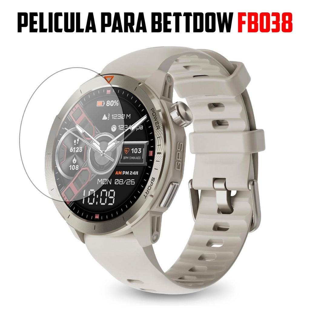Película para Smartwatch Bettdow FB038 de vidro temperado Proteção de Tela