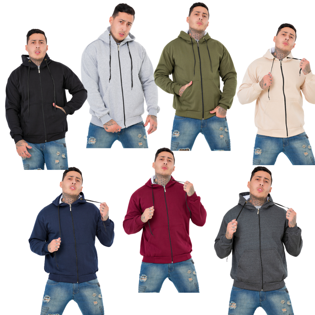 blusa moleton masculino masculino basica ESTILO REI em Oferta na Shopee