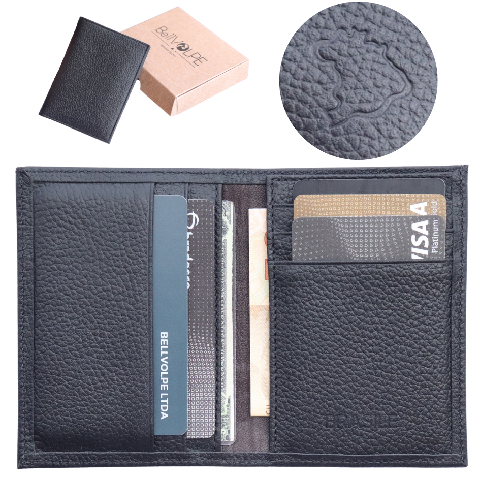 Carteira Masculina Feminina Slim Porta Cartões Couro Legítimo Marca Brasile Personalizado Fornecedor em Oferta na Shopee