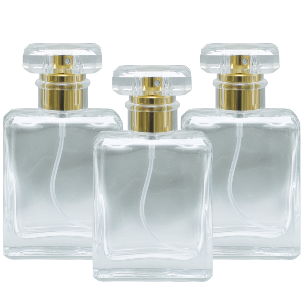 KIT COM 3 UNIDADES - VIDRO PERFUME 30ml - STONE - COM VALVULA SPRAY DOURADA - em Oferta na Shopee