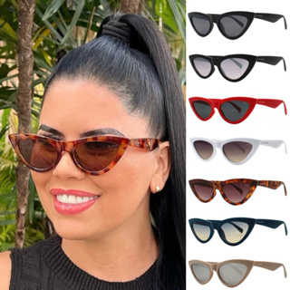 Le Lishe Óculos de sol alta qualidade gatinho retrô com proteção UV400 luxo madame moderno tread wife em Oferta na Shopee