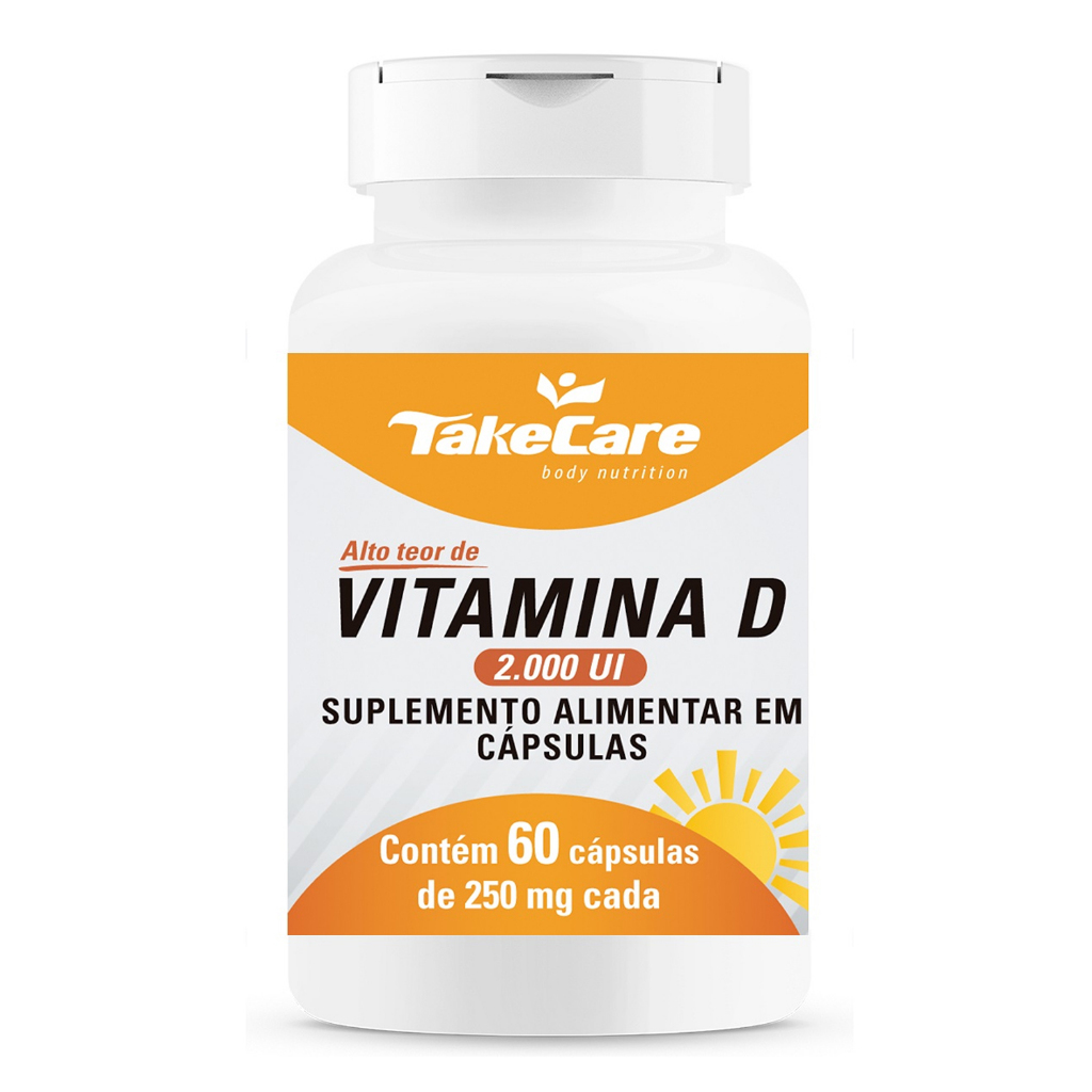 Vitamina D 2000 UI – 60 cápsulas | Suplemento Alimentar para Uso Diário – TakeCare
