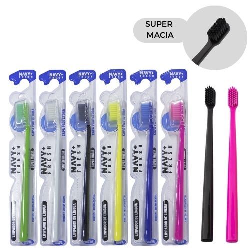 Kit 12/ 48  Escovas de Dente Adulto com Ultra Cerdas Macias – Conforto e Proteção para Gengivas em Oferta na Shopee