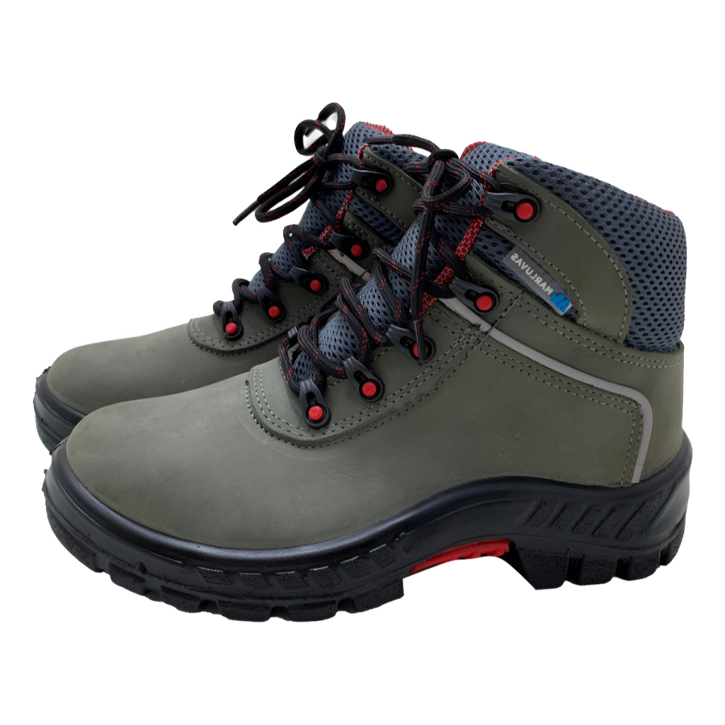 Bota Botina Ocupacional Premier 75bpr29 Msc Couro Nobuck Marluvas Cinza Bico De Plástico Epi Segurança Ca41370