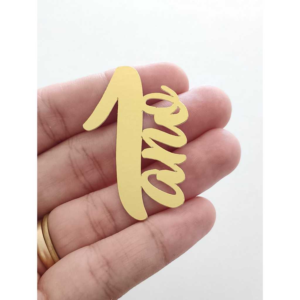 30/60 Aplique numeros dourado espelhado laminado idade