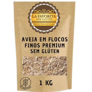 Aveia em Flocos Finos 1KG Premium Sem Glúten - La Favorita em Oferta na Shopee