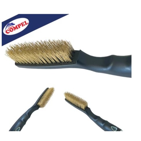 Escova De Aço Prime 4 Fileiras Com Cabo Plástico Compel em Oferta na Shopee