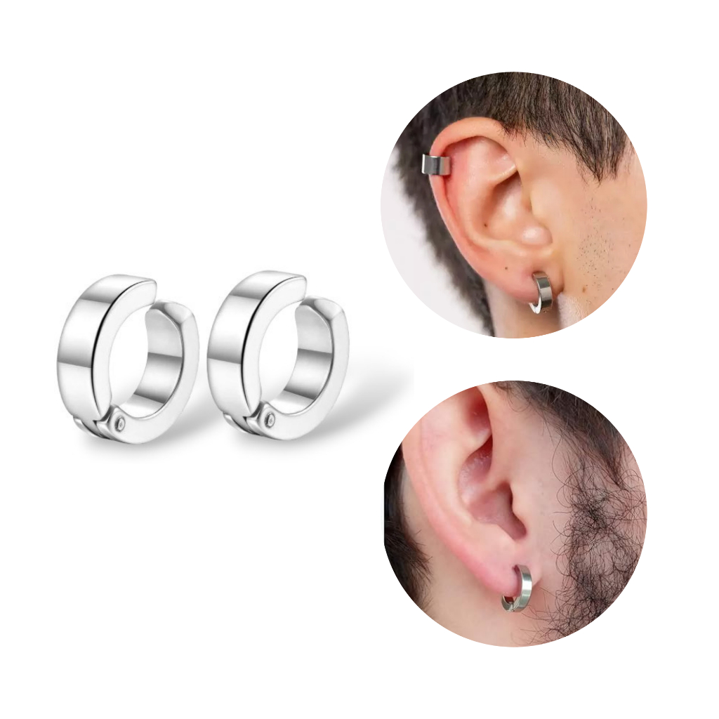 Brinco Pressão Argola Sem Furo Aço Inox Jogador de Futebol kit com 2 Indolor em Oferta na Shopee