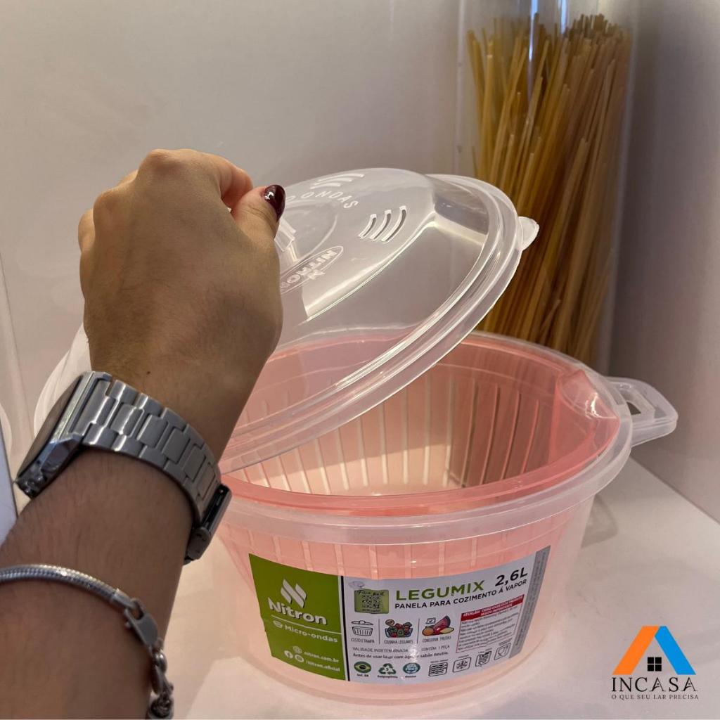 Panela Legumix para Microondas Cozimento de legumes à Vapor 2,6 L -nitron — imagem 2 de 2