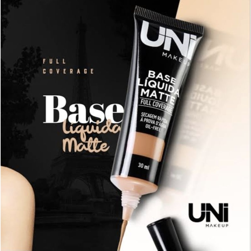 Base Líquida Matte Full Coverage Uni Makeup