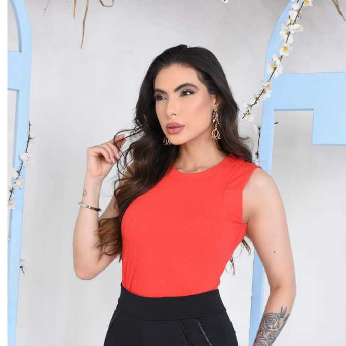 KIT 2 regata canelada, blusa canelada, canelada, blusa basica, regata