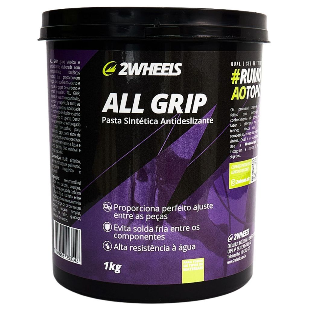 Graxa de Bicicleta Antideslizante Atóxica All Grip 2wheels 1000