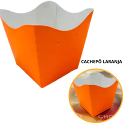 10~60 KIT CACHEPÔ FESTA LARANJA NEON 9X9X7CM VAZO DECORAÇÃO 2.63 ( NC TOYS CACHEPÔ )(CHOCO)