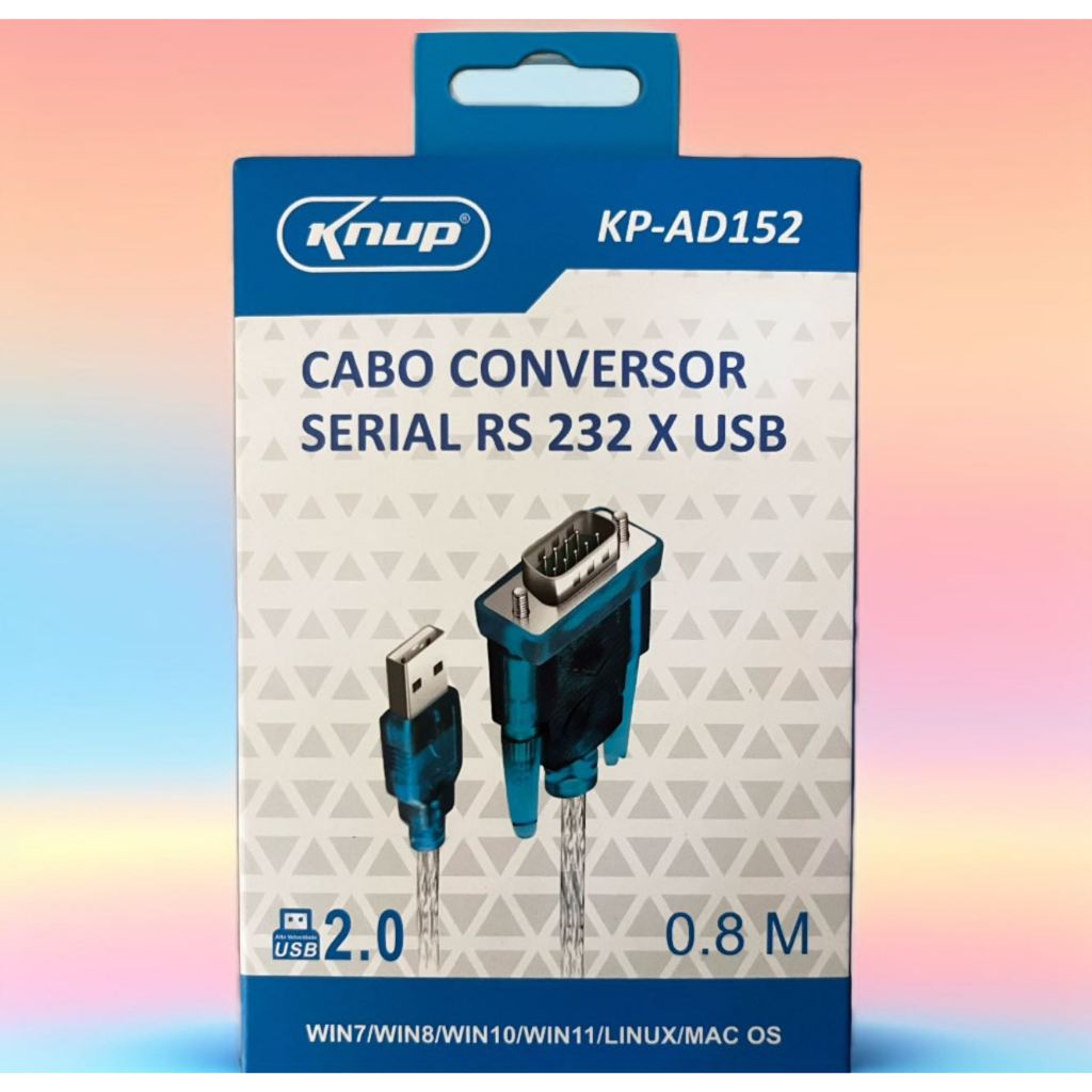 Cabo Serial Conversor Usb 2.0 Rs232 X Usb KNUP