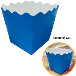 10~60 KIT CACHEPÔ FESTA AZUL 9X9X7CM VAZO DECORAÇÃO 2.5 ( NC TOYS CACHEPÔ ) (CHOCO)