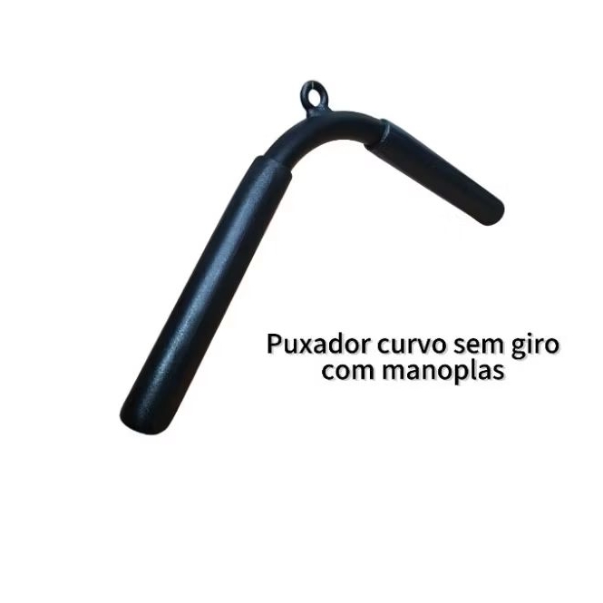Puxador curvo 40 cm Cross Over sem giro com manoplas academia