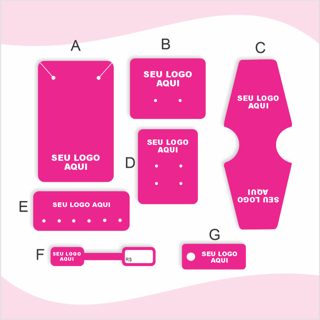 Cartela Tag para Bijuterias | Semi Joias | Personalizado 140 unid