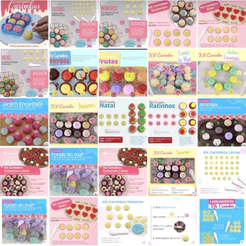 KIT CARIMBO BRIGADEIRO MARCADOR BLUE STAR DESENHO PARA DOCINHO MASSA CHOCOLATE DOCE MARCADOR OFF//(CHOCO)