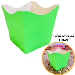 10~50 KIT CACHEPÔ FESTA VERDE LIMÃO 9X9X7CM VAZO DECORAÇÃO 2.7 ( NC TOYS CACHEPÔ ) (CHOCO)