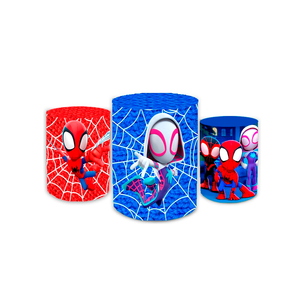 Trio Capa De Cilindro Vest Facil Tema Homem Aranha Baby 3