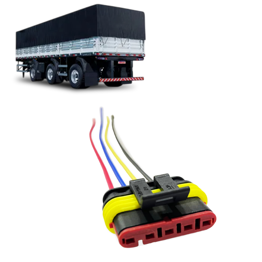 Chicote Plug Conector 5 Vias Universal Lanterna Traseira Guerra Ramdon Librelato em Oferta na Shopee