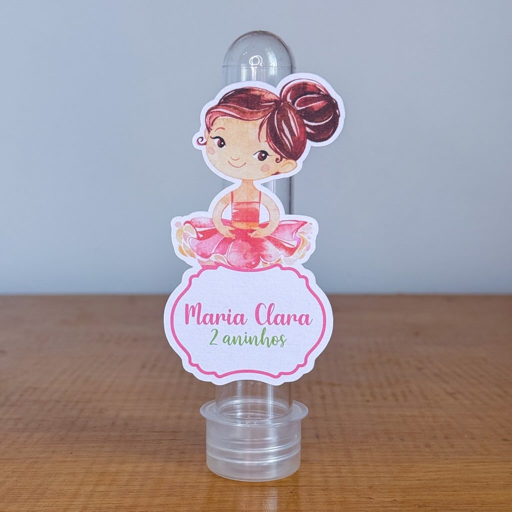 30 Apliques para Tubetes Bailarina  l Festa Infantil l Lembrancinhas Personalizados- Já Cortados