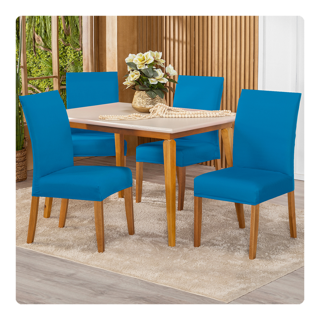 Kit 4 Capas De Cadeira Spandex Com Elástico Ajustável em Oferta na Shopee