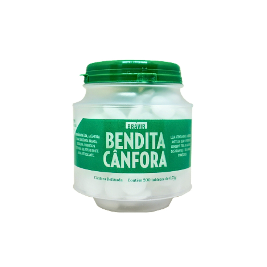 BENDITA CÂNFORA TABLETE POTE COM 200 X 0,75G