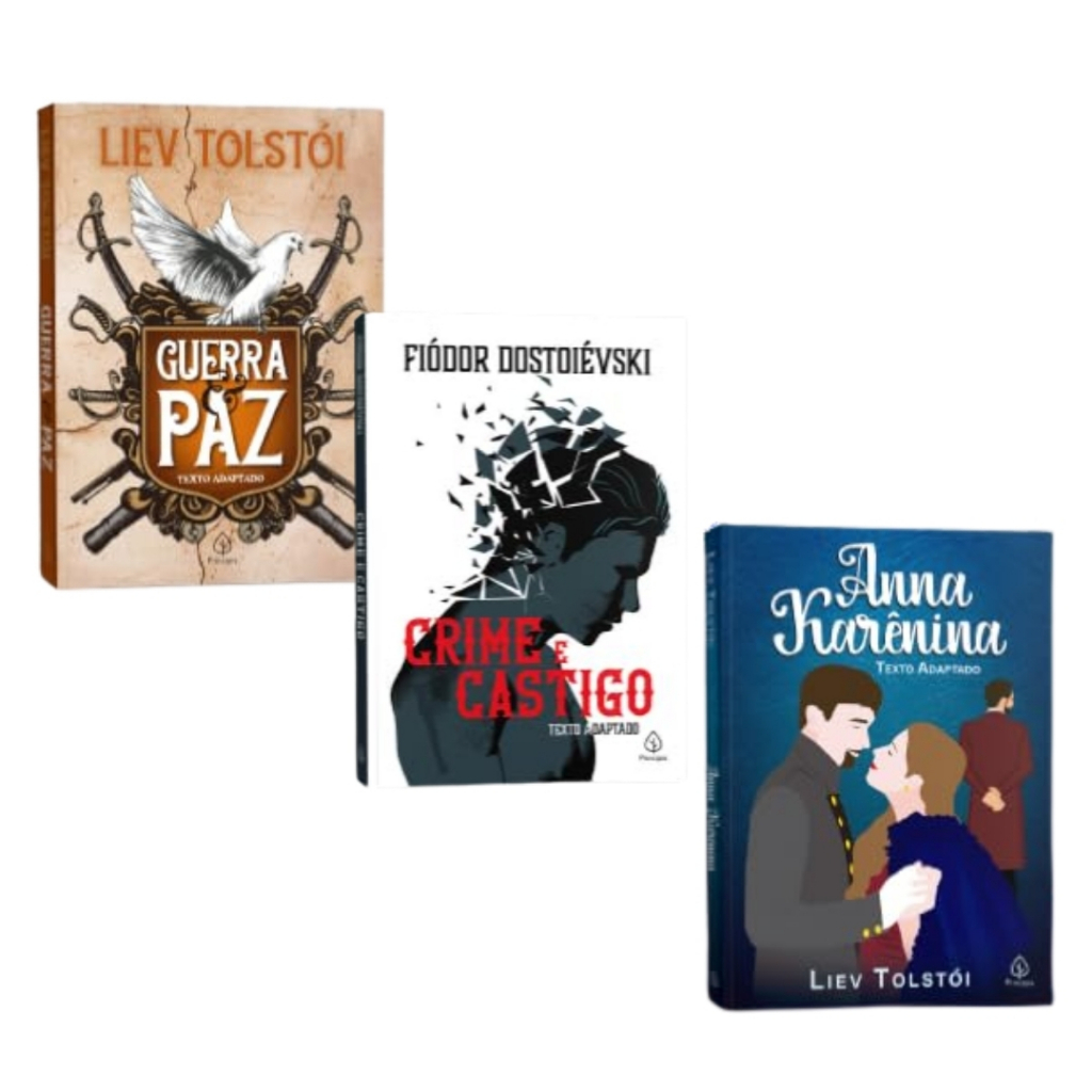 Guerra E Paz, Crime E Castigo, Anna Karênina Kit Tolstói E Dostoiévski Leitura Russa Transformadora