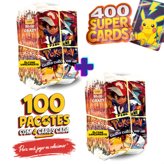 100 Pacotinhos POKEGO! | São 400 CARDS | Bafo ou Colecionar 2 Pacotões de Cards em Oferta na Shopee