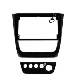 Moldura De Painel 2 Din 9" Polegadas Vw Gol Saveiro Voyage G6 - Black Piano