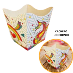 10~50 KIT CACHEPÔ FESTA UNICÓRNIO 9X9X7CM VAZO DECORAÇÃO 68.1 ( NC TOYS CACHEPÔ )(CHOCO)