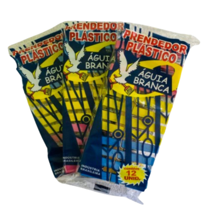 Kit 120 Prendedor Águia de Roupa Plástico Color p/ Varal Pregador Reforçado p/ Lavanderia