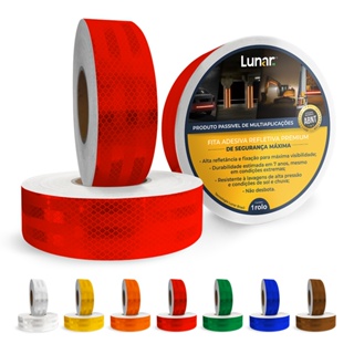 Fita Refletiva Adesiva Prismática Normativa Automotiva Luminosa 4,5CM em Oferta na Shopee