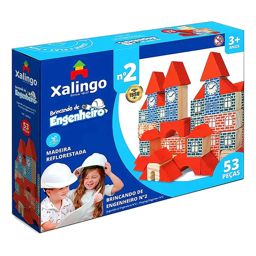 Brinquedo Didático Xalingo – Casinhas de Montar 53 Peças em Oferta na Shopee